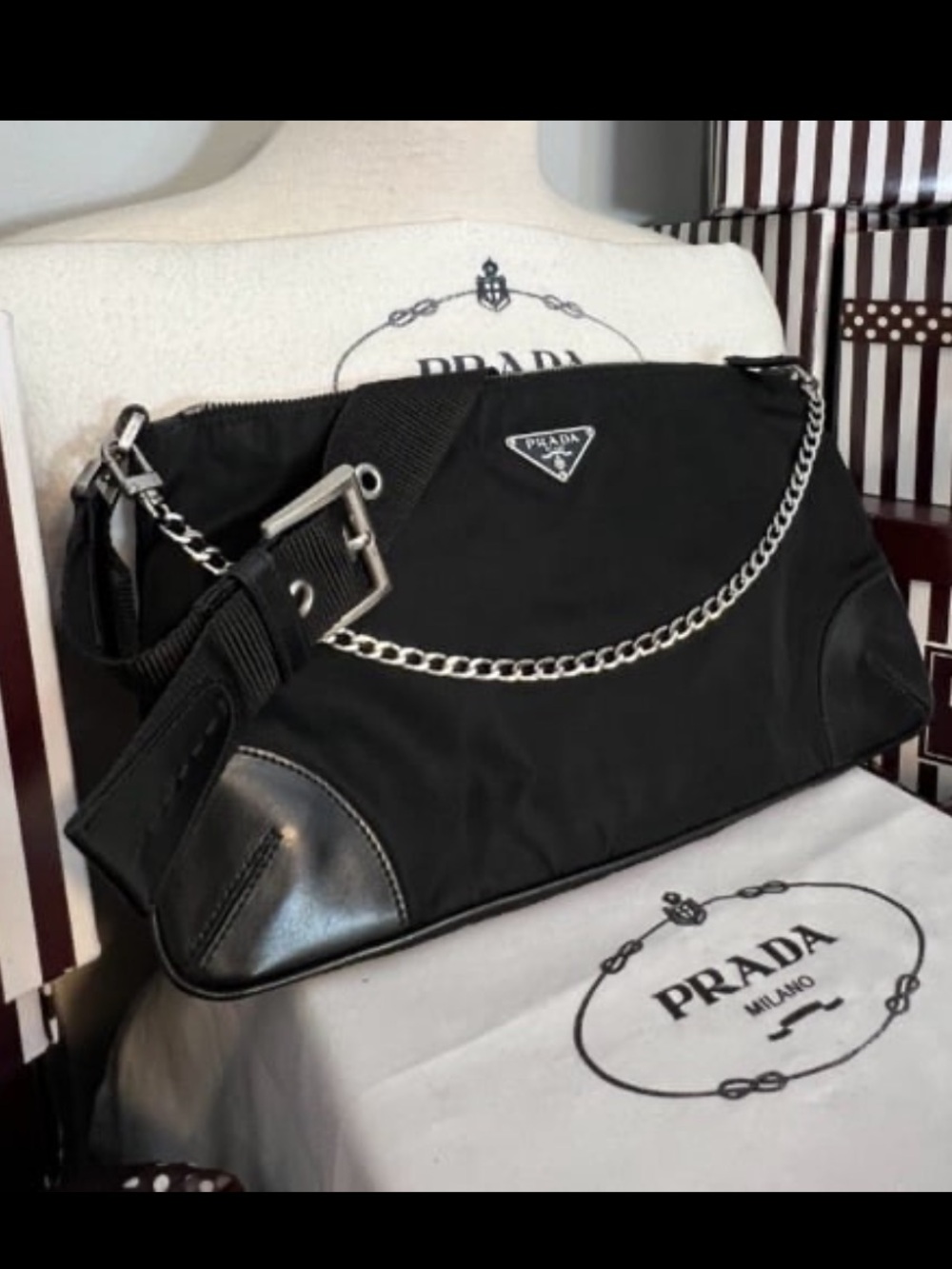 Prada⭐️Authentic Black Nylon Crossbody/shoulder Bag. Offers welcome!